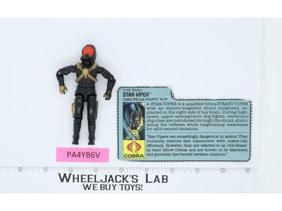 Star-Viper V1 100% Complete G.I. Joe 1988 Hasbro Vintage Action Figure