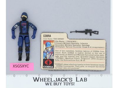 Cobra V1.5 100% Complete G.I. Joe 1983 Hasbro Vintage Action Figure
