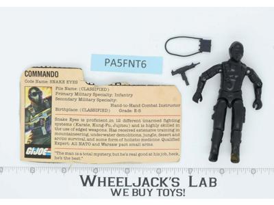 Snake Eyes V1.5 SWIVEL ARM 100% Complete G.I. Joe 1983 Hasbro Vintage Figure