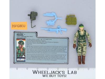 Recoil V1 100% Complete G.I. Joe 1989 Hasbro Vintage Action Figure