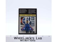 Thundercracker CANADIAN Instruction Manual Booklet 1984 Hasbro G1 Transformers