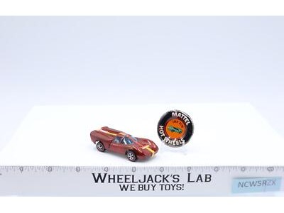 Lola GT70 Red Hot Wheels 1968 Mattel Vintage Redline RL Hong Kong w/ Button