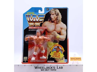 Texas Tornado French Card WWF Wrestling 1991 Hasbro Action NEW MOSC SEALED