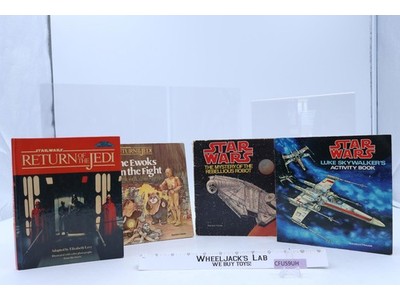 Lot of 4 Star Wars ROTJ Books Ewoks Rebellious Robot 1979 Luke Activity UNUSED