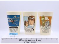 Set of 3 Star Wars Coca Cola 1977 Plastic Cups Vintage