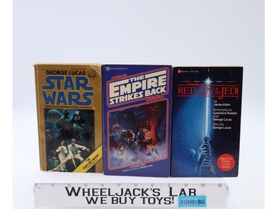 Star Wars Trilogy 3 PB Book LOT SW ESB ROTJ Glut Kahn Lucas Illustrated 70s 80s