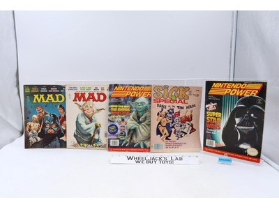5 Vintage Magazine Lot STAR WARS Nintendo Power MAD Sick Special 1980s 1990s