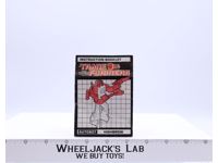 Highbrow Action Figure Vintage Instruction Manual Booklet 1987 G1 Transformers