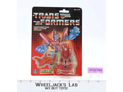 Powerglide 100% Complete Cardback w/BUBBLE 1985 G1 Transformers Action Figure