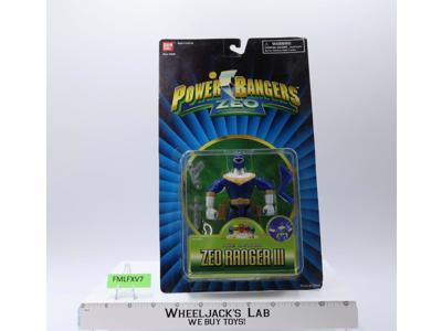 Zeo Ranger III Blue Power Rangers 1996 Bandai NEW MOSC #2539 Axe Action