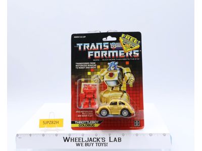 Goldbug 100% Complete W/CARDBACK & BUBBLE NR MINT G1 Transformers Vintage