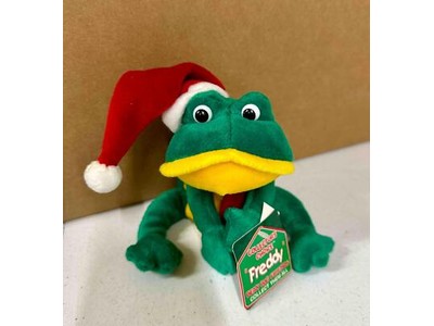 Christmas Freddy the Frog Collector's Choice Bean Bag Friends Dandee NEW W/ TAGS
