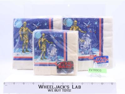 Set of 3 Star Wars C3PO & R2D2 Napkins 1977 Vintage NEW