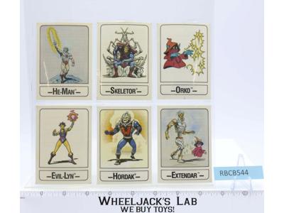 Wonder Bread He-Man Trading Cards Set of 6 He-Man MOTU 1986 Mattel Vintage