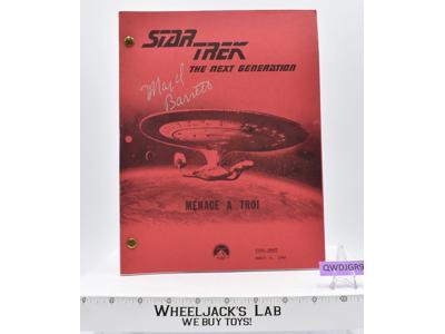 Menage A Troi Star Trek Next Generation TV Script AUTOGRAPHED Majel Barrett