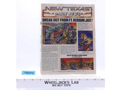 New Texas Daily News Toy Comic Insert & Poster BraveStarr 1986 Filmation Mattel