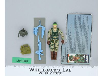 Recoil V1 100% Complete G.I. Joe 1989 Hasbro Vintage Action Figure