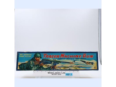 Tracer Machine Gun 20" Tin Litho 1950s Sankei Japan Vintage