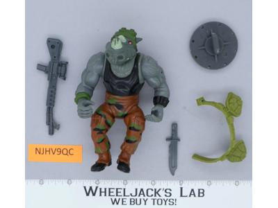 Rocksteady HARD HEAD 100% Complete Teenage Mutant Ninja Turtles 1988 Playmates
