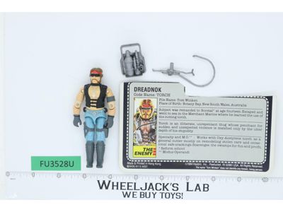 Torch V1 100% Complete G.I. Joe 1985 Hasbro Vintage Action Figure