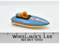 Blue & White Speedboat #8 Tomy 1978 Wind up Vehicle No Motor