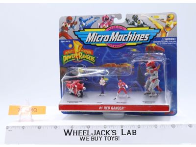 #1 Red Ranger Micro Machines Power Rangers 1994 Galoob Vintage NEW MOSC SEALED