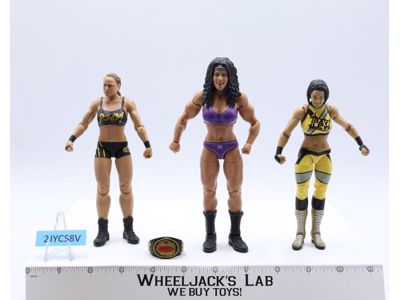 Lot of 3 Female Wrestlers Chyna Bayley Rhonda Rousey WWF Action Figure