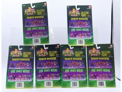 Lot of 6 Collectible Figures Mighty Morphin Power Rangers 1995 Bandai NEW SEALED