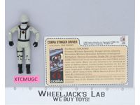Cobra Stinger Driver V1 RED CARD BACK 100% Complete G.I. Joe 1984 Hasbro Figure