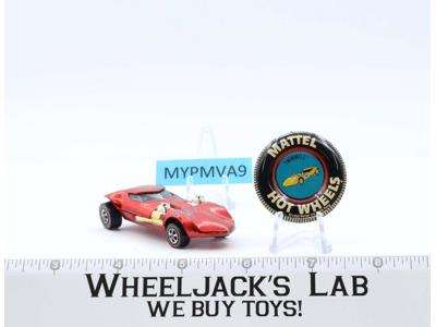 Twinmill Red WITH BUTTON 1968 Redline Hot Wheels Mattel Vintage Redline RL