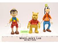 The Disney Store Pinocchio Goofy Winnie the Pooh Figures 4.5" to 6.5"