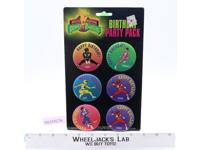 Birthday Party Pack Pins Buttons Power Rangers 1994 Button Exchange NEW SEALED