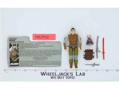 Budo V1 100% Complete G.I. Joe 1988 Hasbro Vintage Action Figure