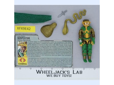 Serpentor V1 100% Complete G.I. Joe 1986 Hasbro Vintage Action Figure