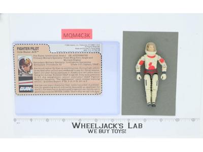 Ace V1 100% Complete RED CARD BACK G.I. Joe 1983 Hasbro Vintage Action Figure