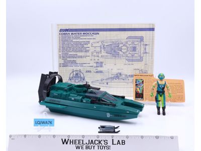 Cobra Water Moccasin W/Copperhead 100% Complete G.I. Joe 1984 Hasbro Vehicle