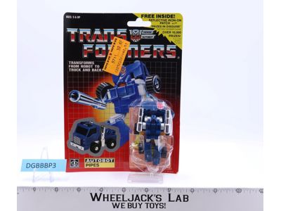 Pipes G1 Transformers 1985 Hasbro Vintage Action Figure MOSC NEW Sealed