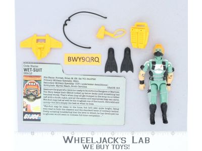 Wet-Suit V1 100% Complete G.I. Joe 1986 Hasbro Vintage Action Figure