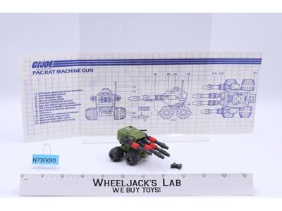 Machine Gun Pac/Rat 100% Complete G.I. Joe 1983 Hasbro Action Figure Vehicle