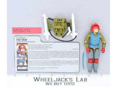 Fast Draw V1 100% Complete G.I. Joe 1987 Hasbro Vintage Action Figure