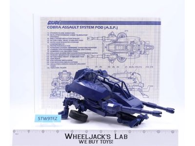 ASP GI Joe 1984 Hasbro Vintage Action Figure Vehicle