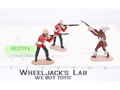 Zulu War Soldiers (3) Britains Toy 24th Regiment Firing 2.5" Hand Painted