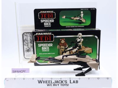 Speeder Bike 100% Complete W/Box Star Wars ROTJ 1983 Kenner Vehicle MINT