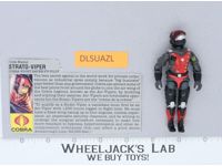 Strato-Viper V1 100% Complete G.I. Joe 1986 Hasbro Vintage Action Figure