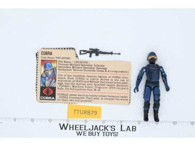 Cobra V1 Straight Arm 100% Complete G.I. Joe 1982 Hasbro Vintage Action Figure