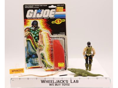 Croc Master V1 100% Complete W/ Card & Bubble G.I. Joe 1987 Hasbro Vintage