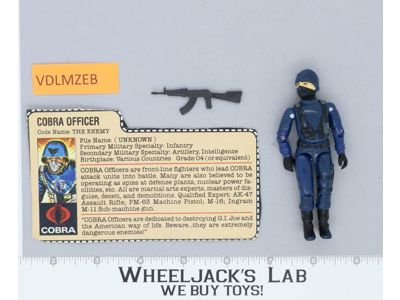 Cobra Officer V1.5 Swivel Arms 100% Complete G.I. Joe 1983 Hasbro Vintage Figure