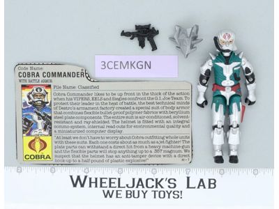 Cobra Commander V3 100% Complete G.I. Joe 1987 Hasbro Vintage Action Figure