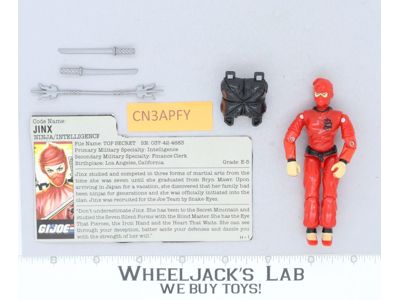 Jinx V1 100% Complete 1987 G.I. Joe Hasbro Vintage Action Figure