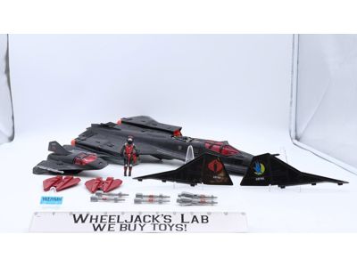 Cobra Night Raven S3P 100% Complete GI Joe 1986 Hasbro Action Figure Vehicle